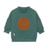Groene sweater met smiley - Kids sweater little gang smile ocean green 